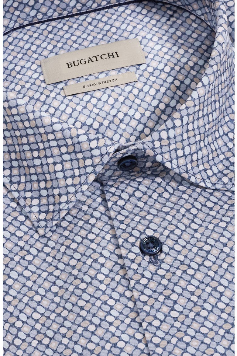 Miles OoohCotton Geometric Short Sleeve Shirt, Alternate, color, MARINE BLUE