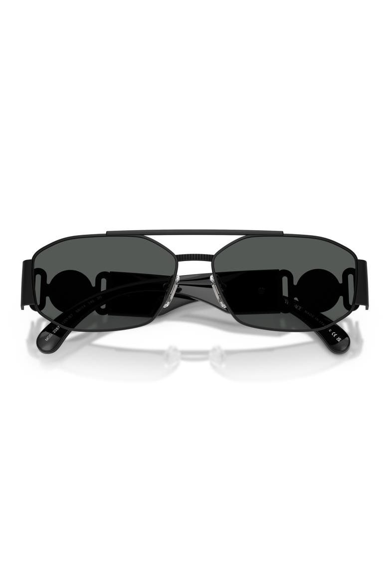 58mm Irregular Sunglasses, Alternate, color, MATTE BLACK / DARK GREY