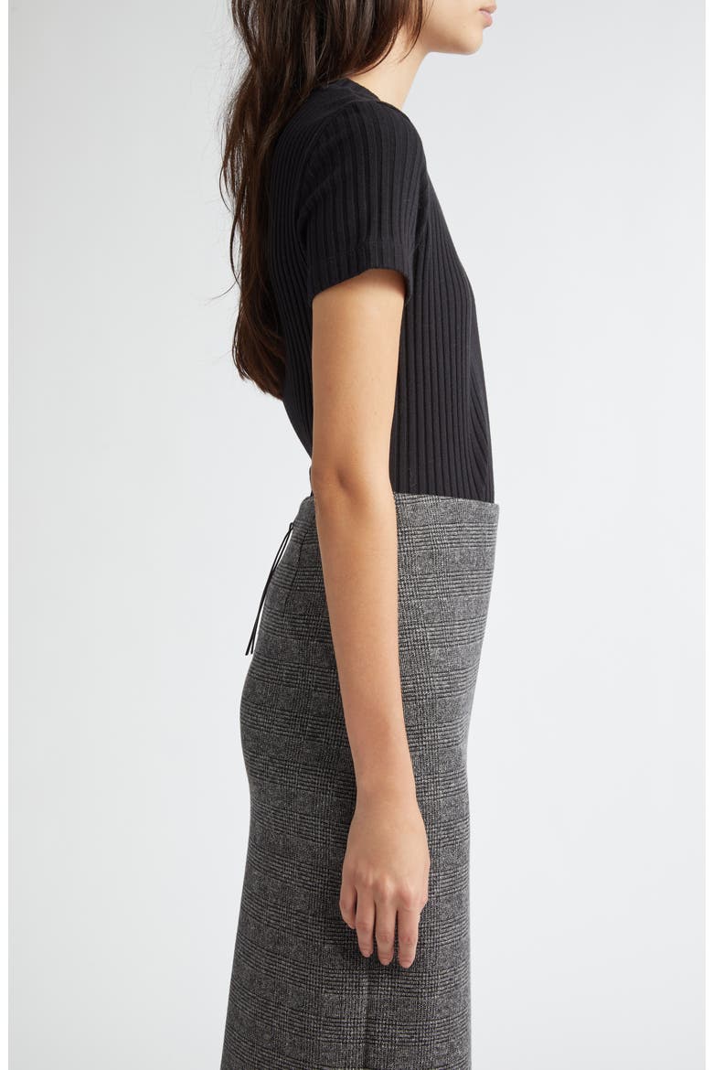 Rib Crewneck Top, Alternate, color, BLACK