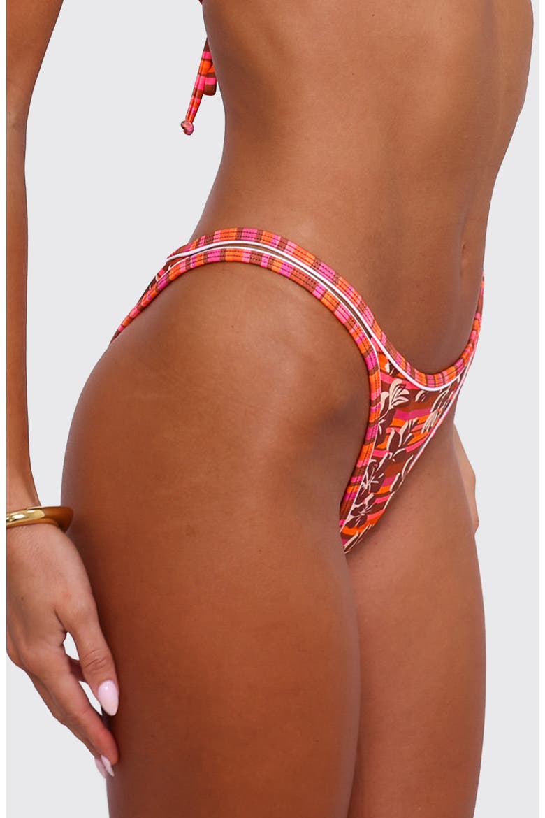 Double Bind Strappy Bikini Bottoms, Alternate, color, SUNKISSED STRIPE