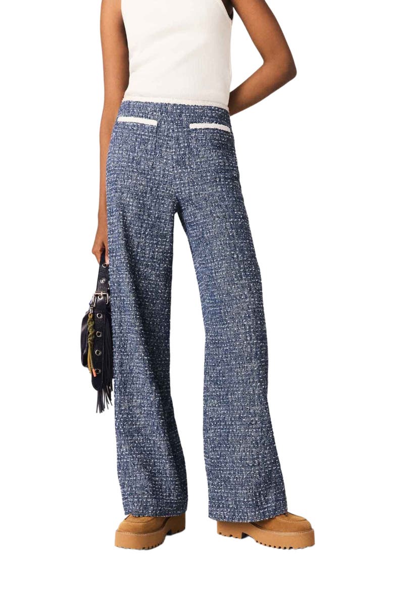 Tweed trousers, Main, color, Navy