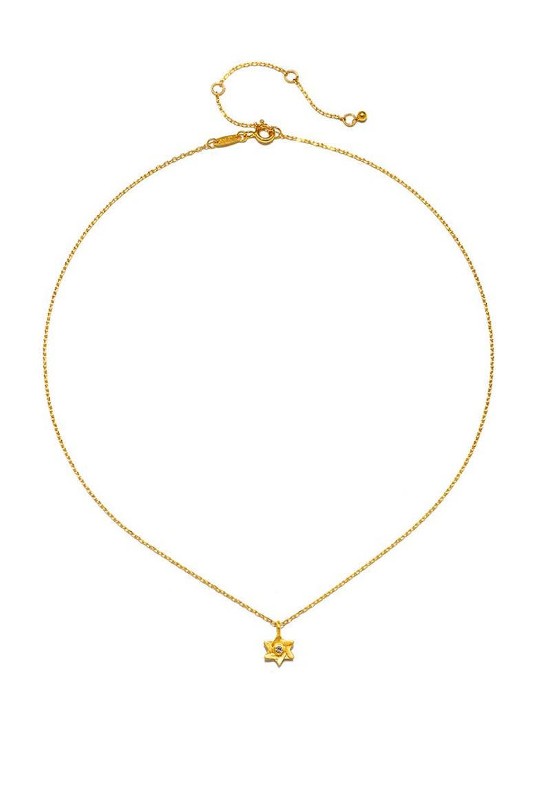 Guiding Faith White Topaz Star of David Necklace, Main, color, Gold