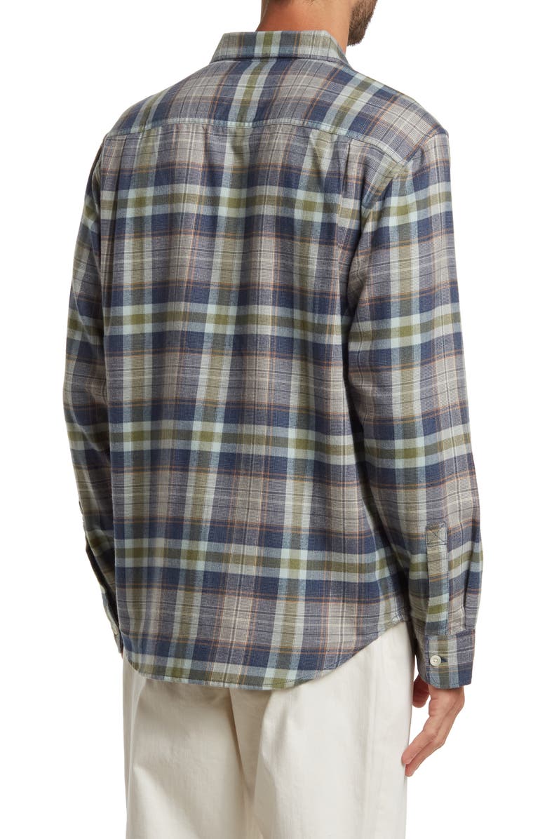 Tommy Bahama Lakeside Plaid Flannel Button-Up Shirt, Alternate, color, Dk Fern