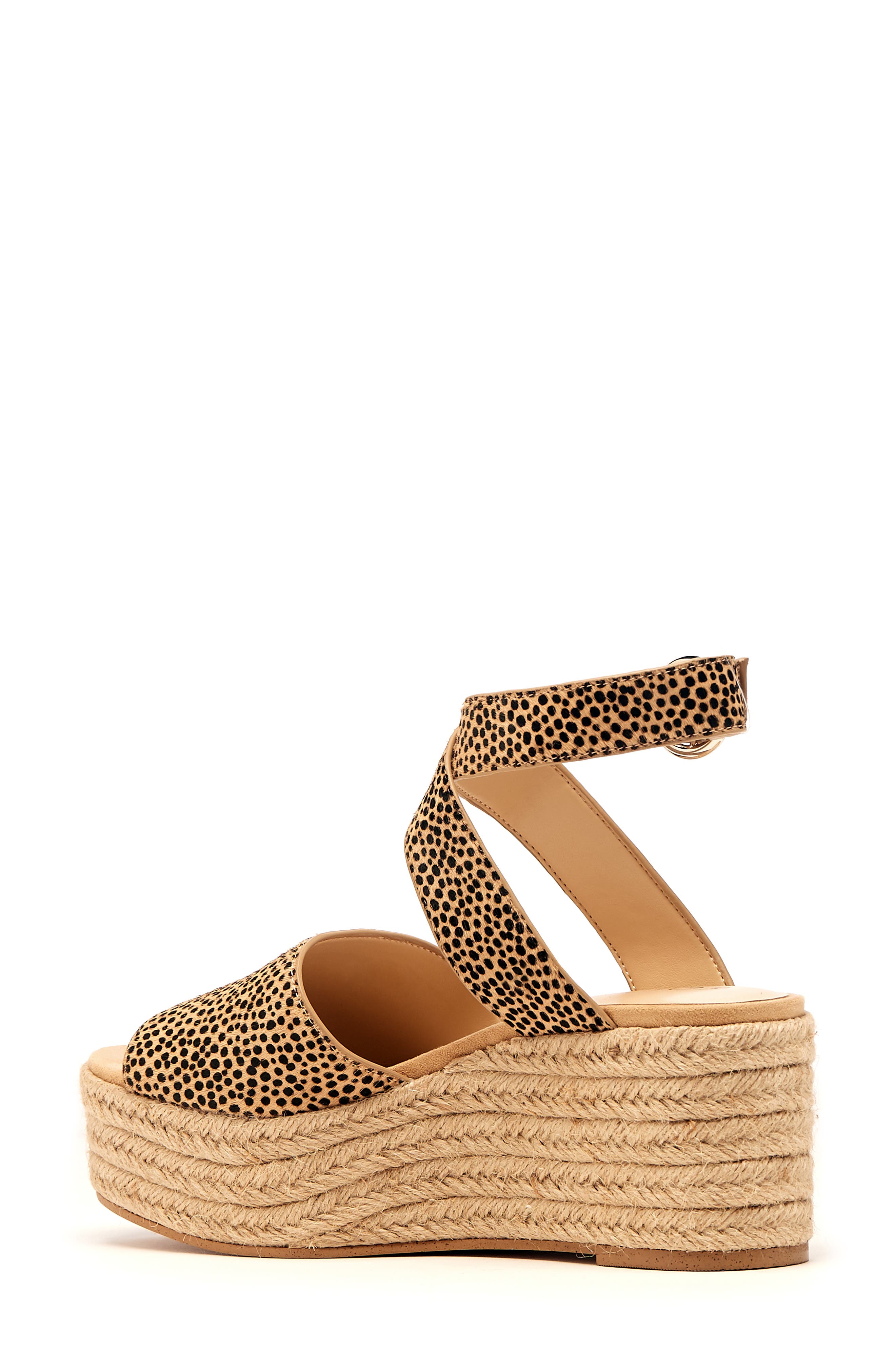 Sole Society Adlynda Genuine Calf Hair Espadrille Platform Sandal, Alternate, color, 