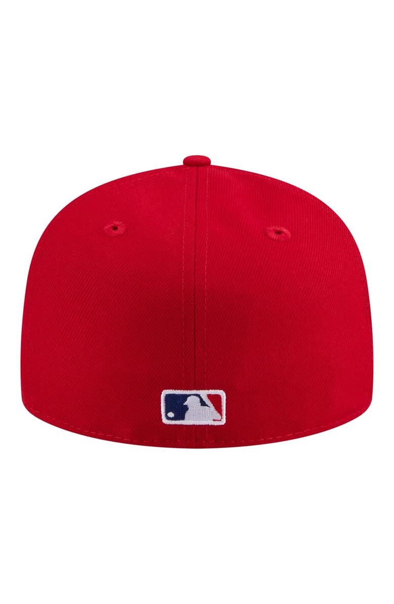 New Era Men's New Era Red Philadelphia Phillies Hidden Hit 59FIFTY Fitted Hat, Alternate, color, Red