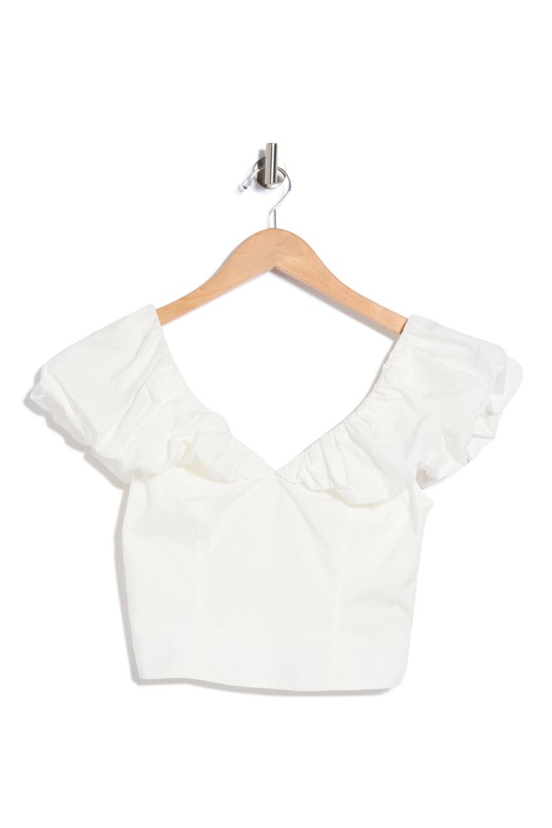 Yara Poplin Top, Main, color, MILK