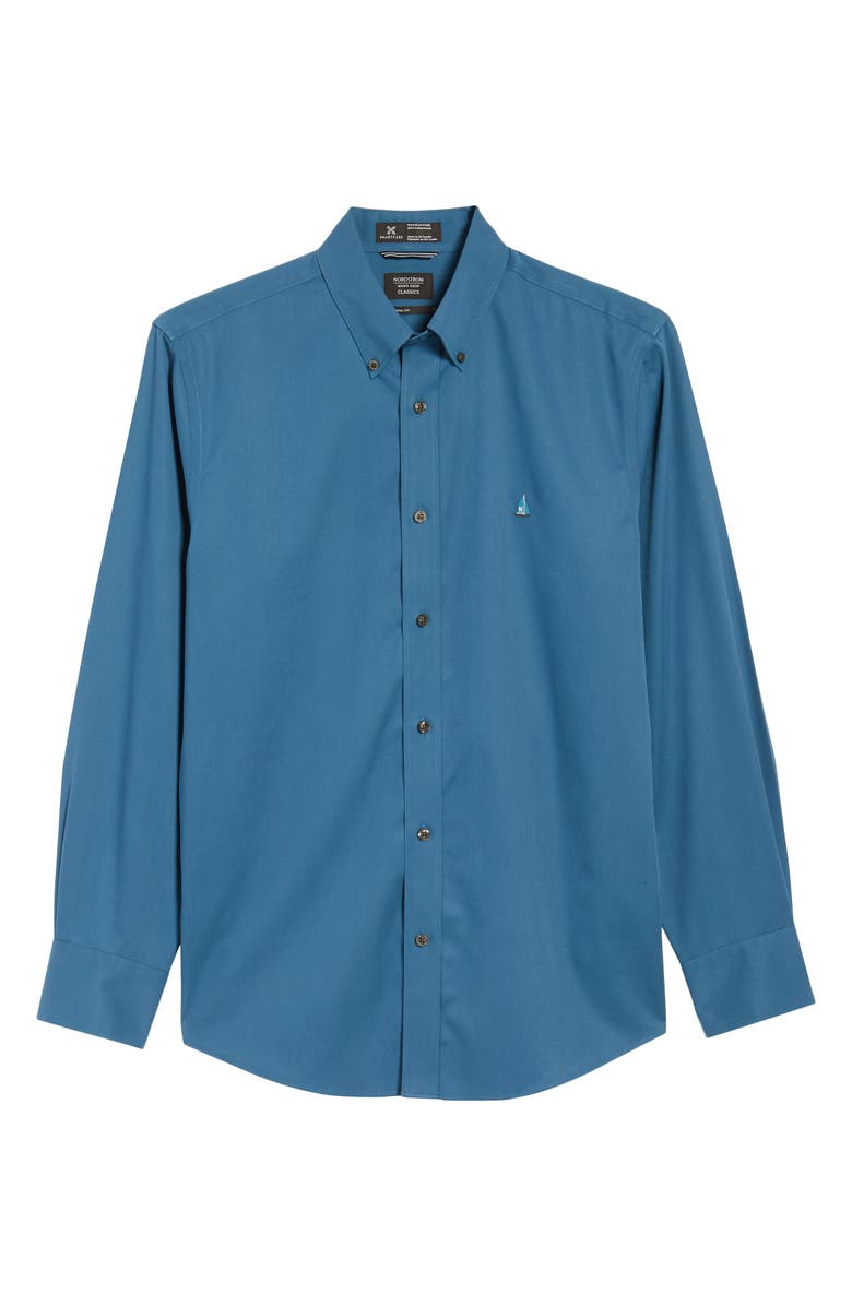 Nordstrom Mens Shop Smartcare<sup>™</sup> Traditional Fit Twill Boat Shirt, Alternate, color, 