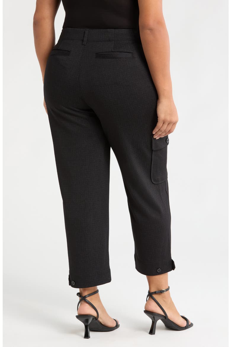 Utility Crop Cargo Pants, Alternate, color, BLACK CROSSHATCH