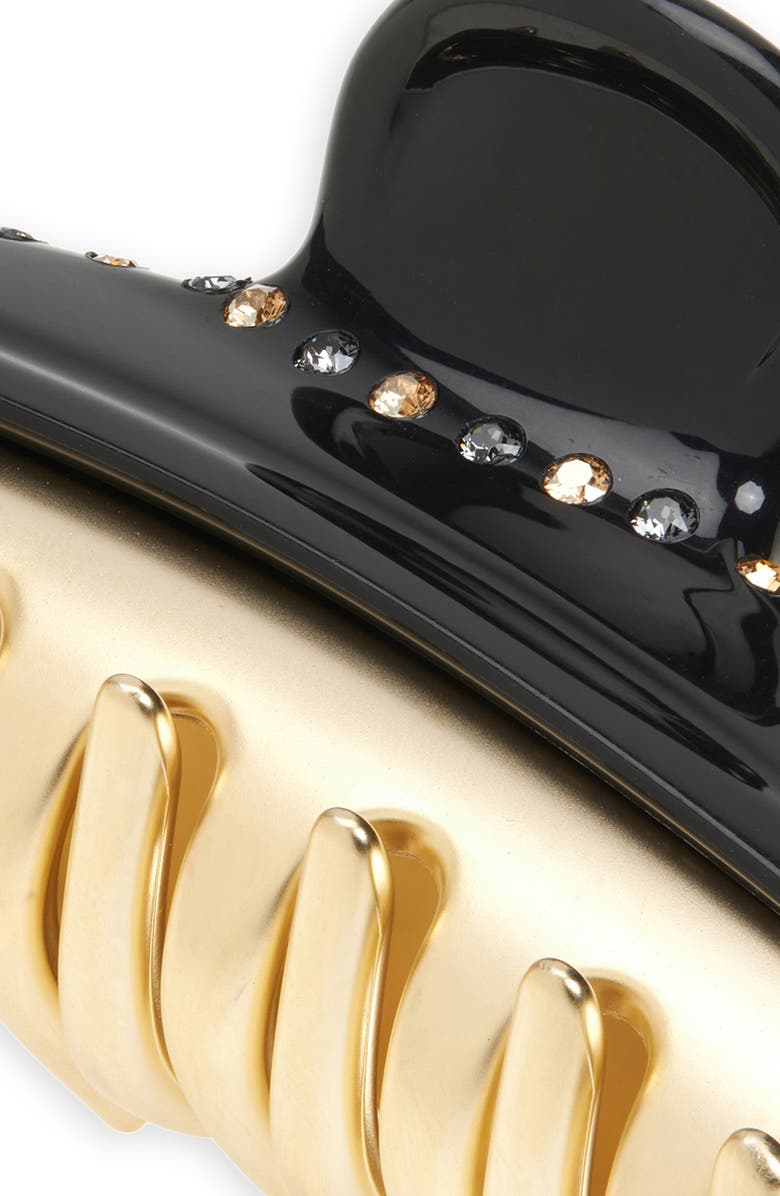 Alexandre de Paris Vendome Medium Swarvoski<sup>®</sup> Crystal Embellished Hair Clip, Alternate, color, Black