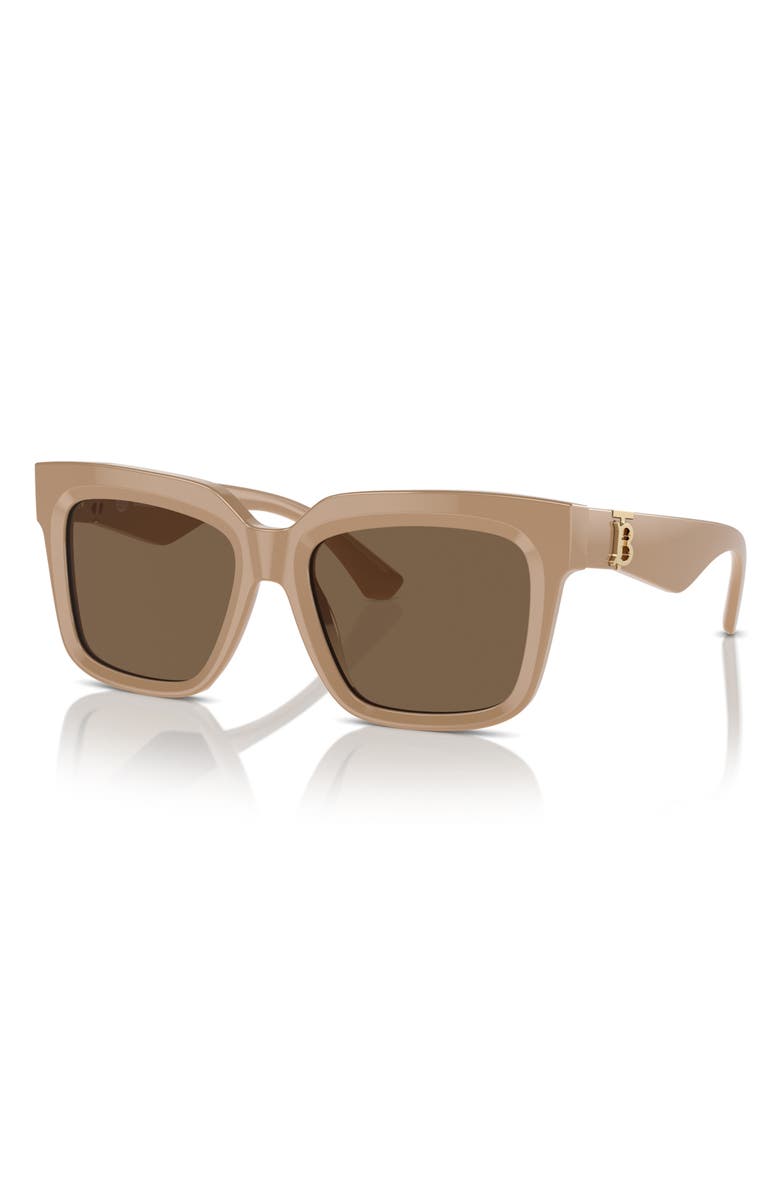 Burberry 54mm Square Sunglasses, Alternate, color, Beige