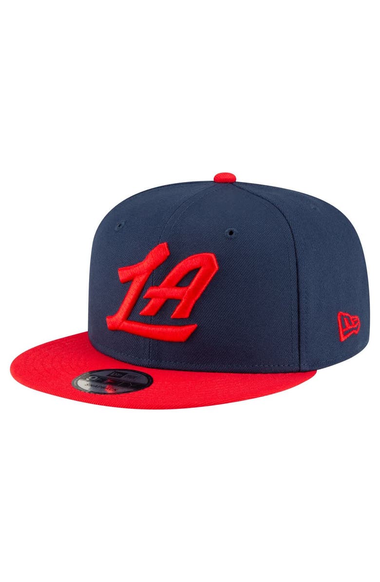 New Era Men's New Era Navy/Red LA Clippers 2-Tone 9FIFTY Snapback Hat, Main, color, 