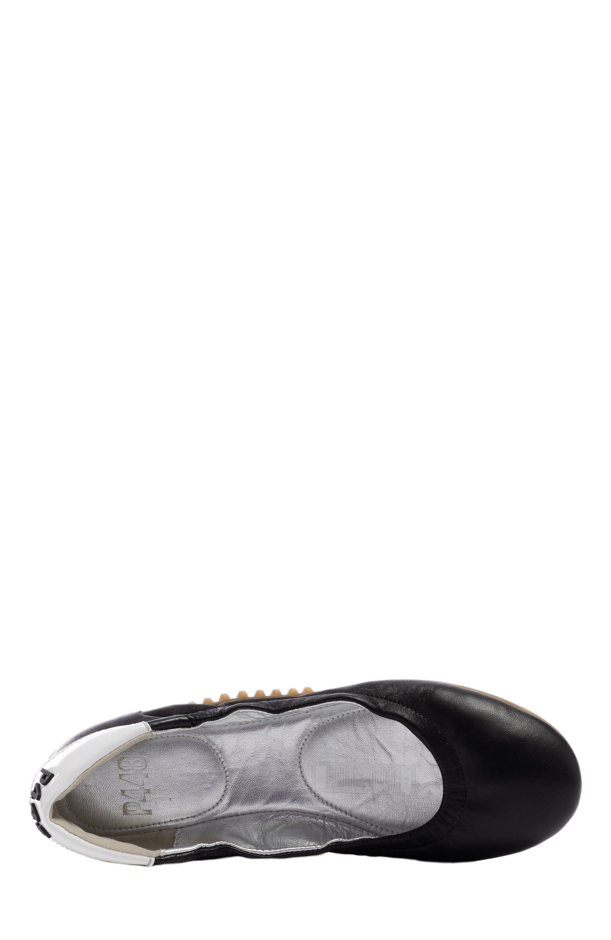 P448 Stella Ballet Flat, Alternate, color, Black/White