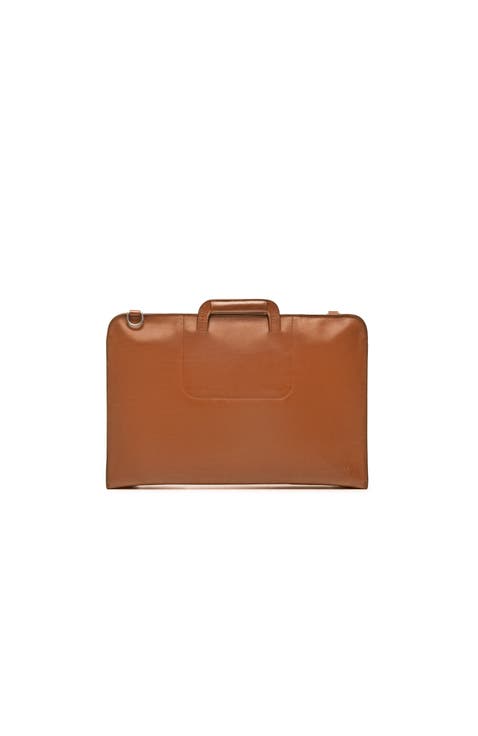 Jackson Zippered Leather Briefcase