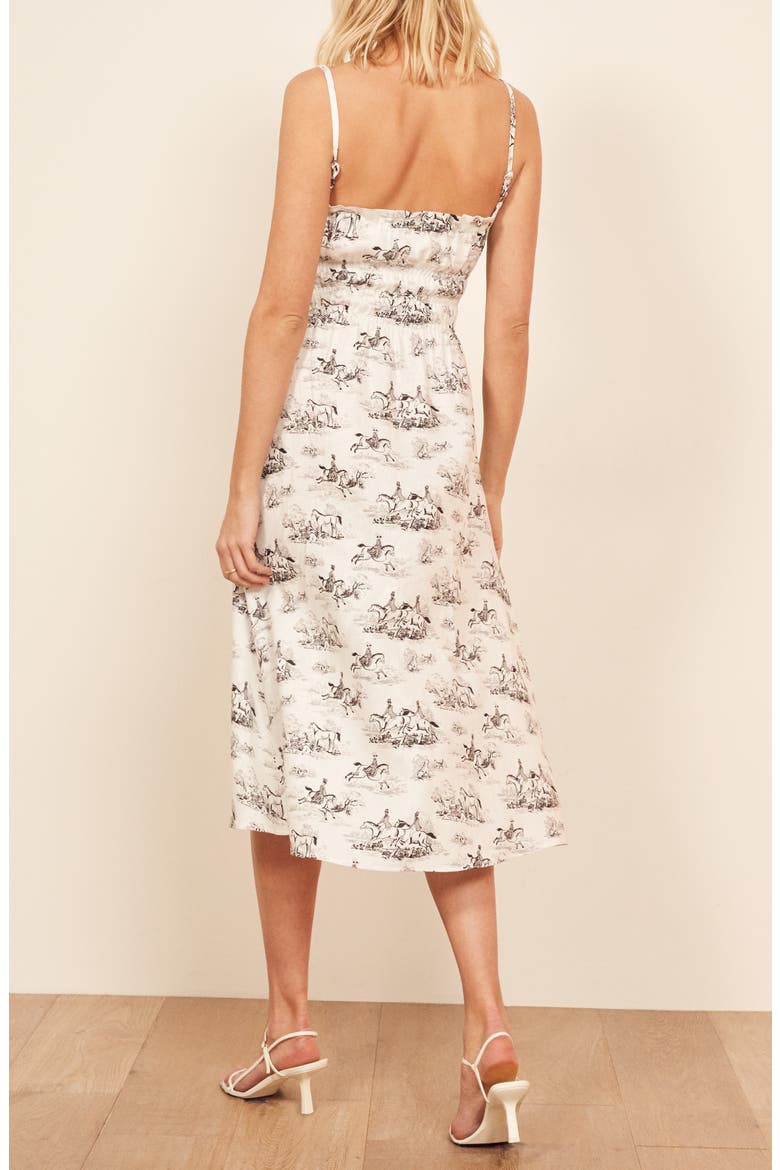 Faust A-Line Linen Dress, Alternate, color, BRITANNIA