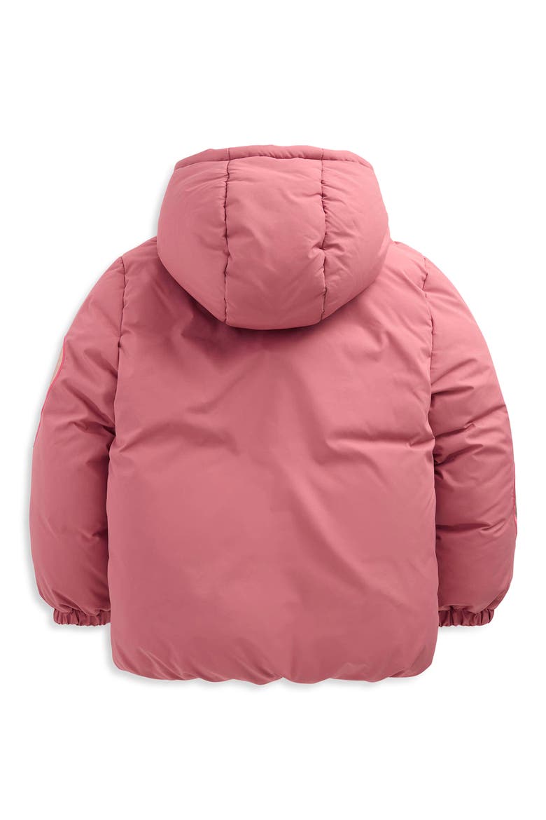 Kids' Heart Appliqué Hooded Puffer Coat, Alternate, color, PINK APPLIQUE METALLIC HEARTS