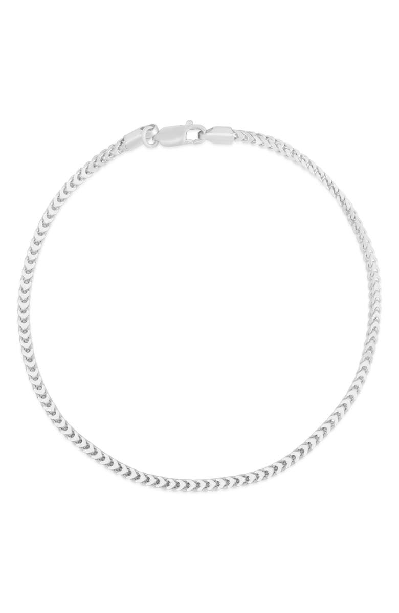 GLAZE JEWELRY Foxtail Chain Anklet, Main, color, Silver