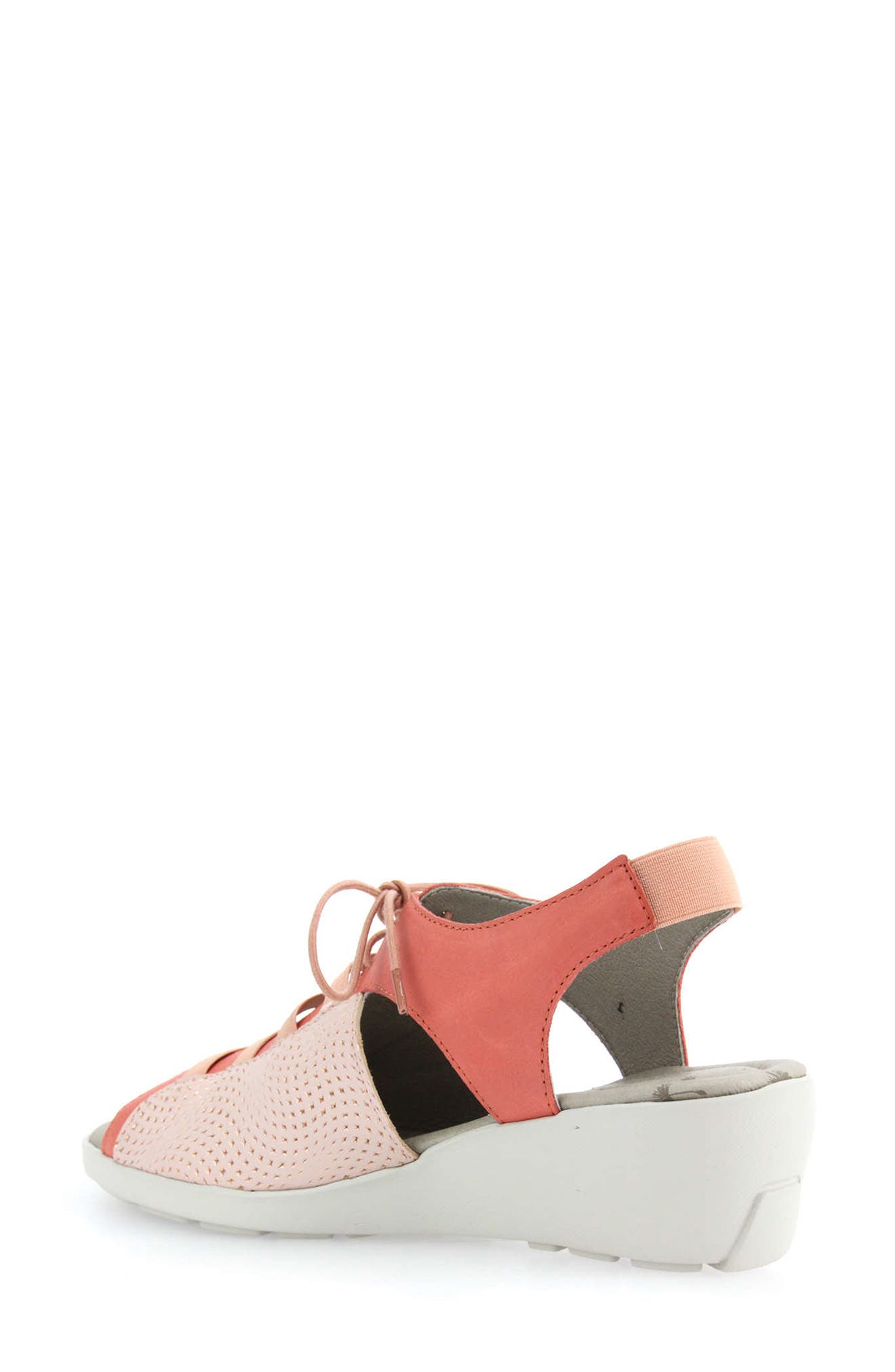 Hattie Lace-Up Sandal, Alternate, color, HYPNOTIC CANTALOUPE LEATHER