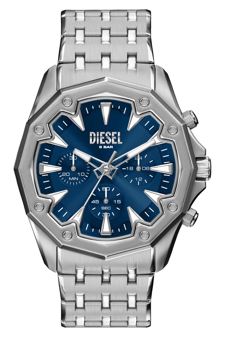 Stinger Chronograph Bracelet Watch, 46mm, Main, color, SILVER