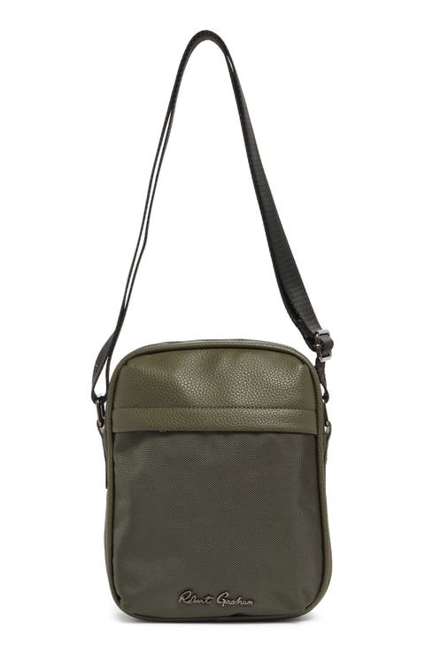 Grant Mixed Media Crossbody Messenger Bag