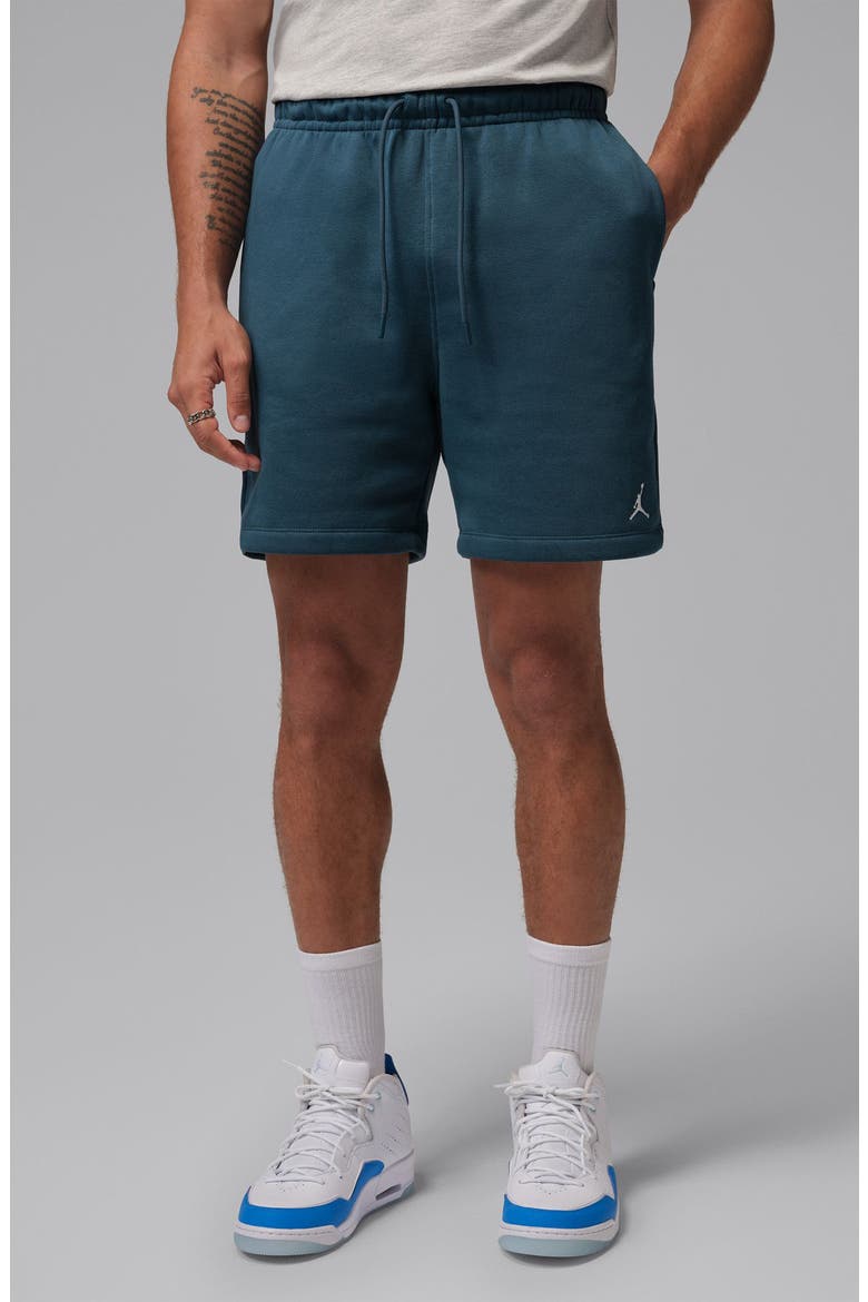 Jordan Brooklyn Fleece Shorts, Main, color, SQUADRON BLUE/ WHITE