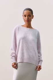 NAKED CASHMERE DOVE BRUSHED CASHMERE BOATNECK