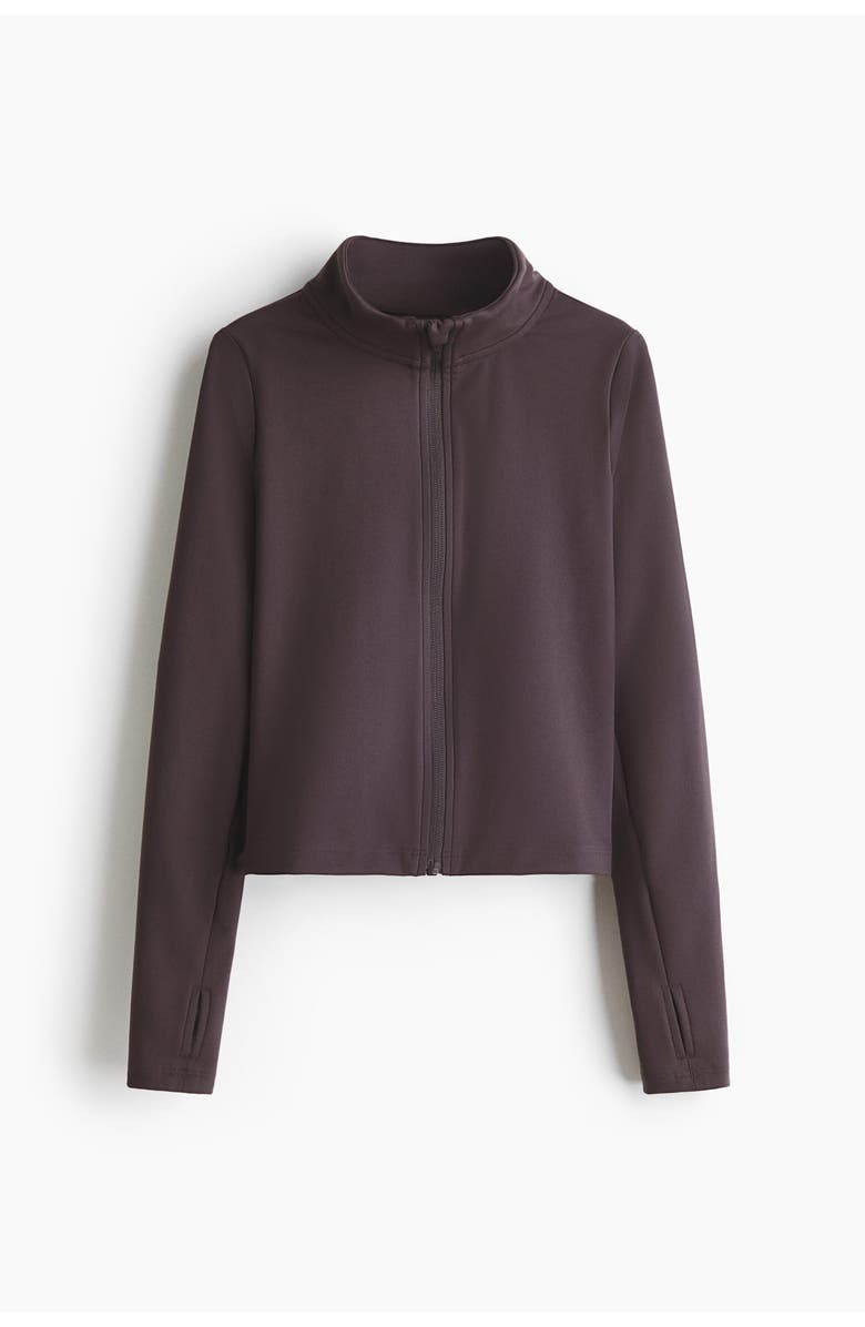 H&M Sports Jacket With Softmove, Main, color, Eggplant