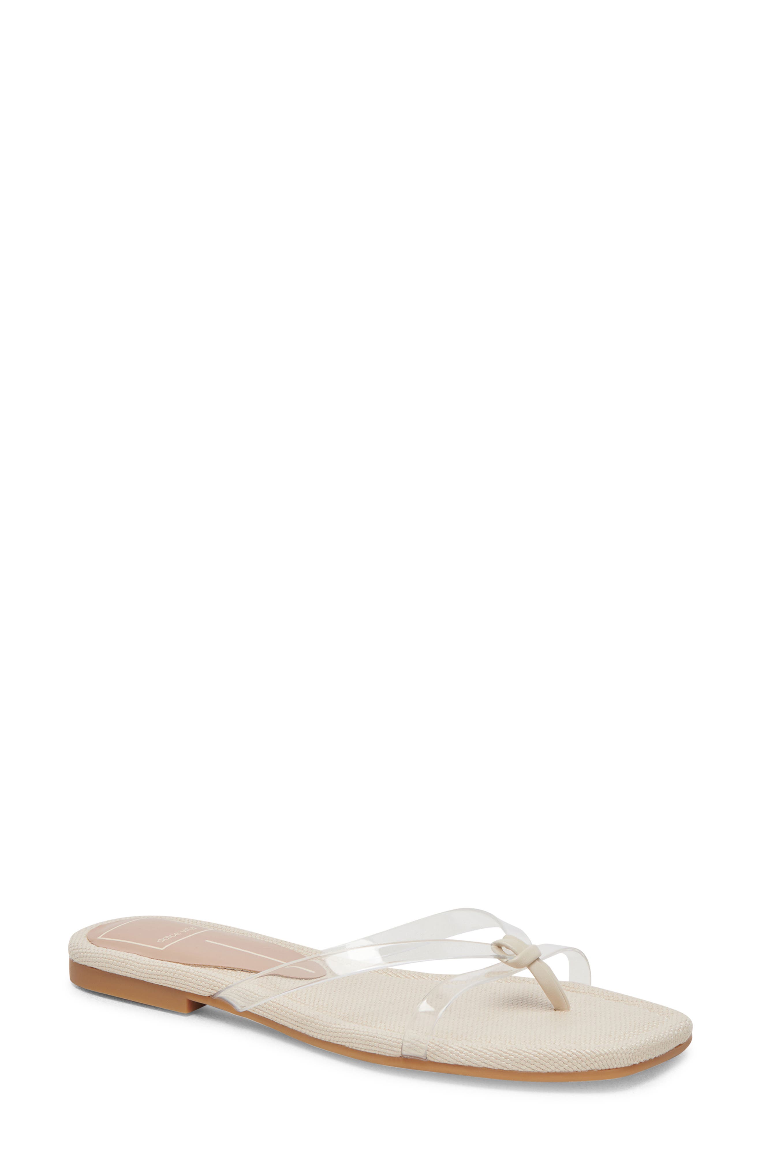Lucca Flip Flop, Main, color, CRYSTAL VINYL