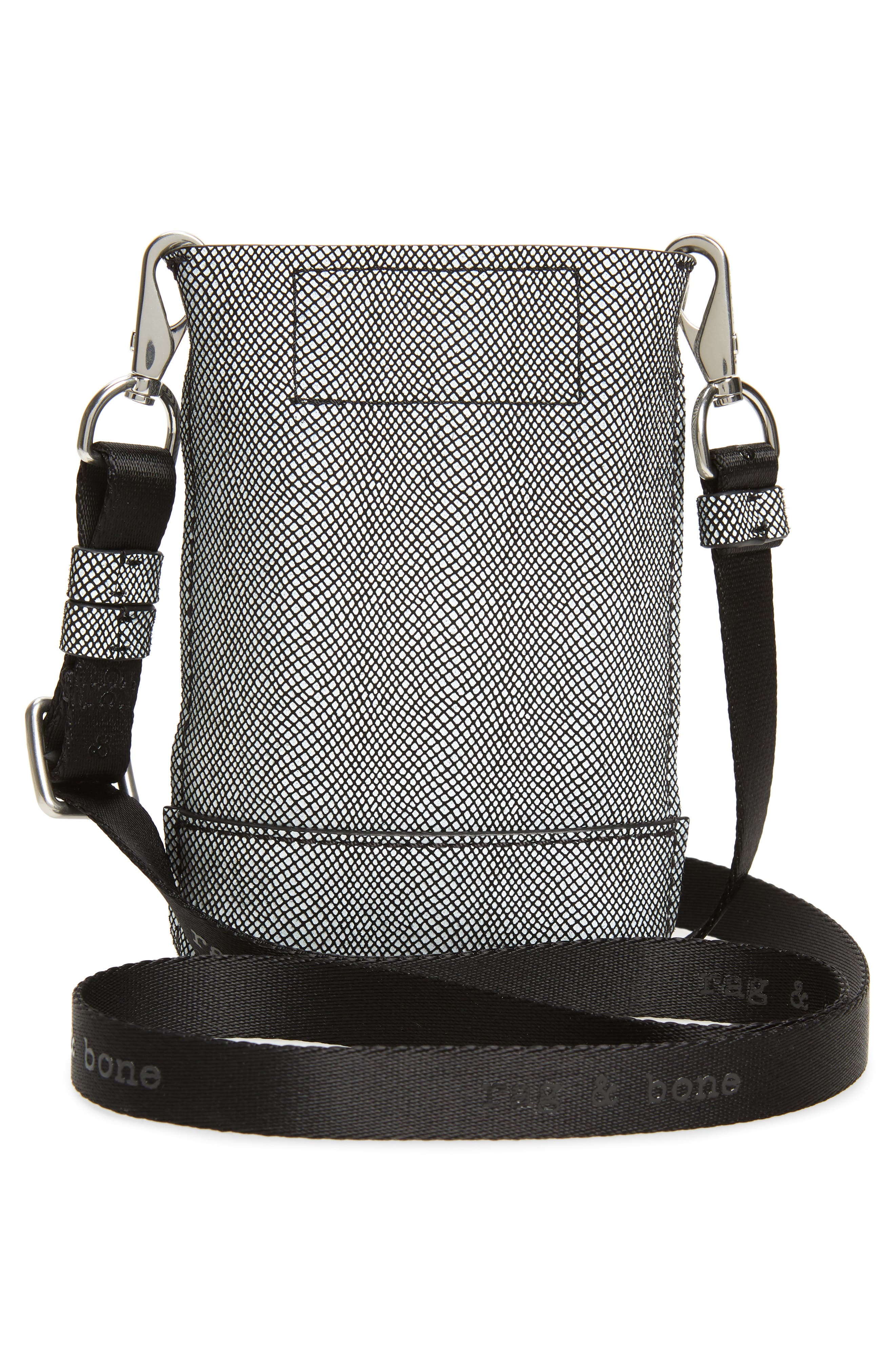 rag & bone Walker Snake Embossed Leather Crossbody Bag, Alternate, color, 
