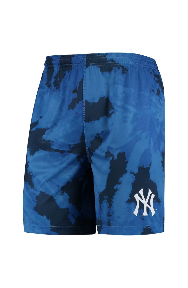 FOCO Men's FOCO Navy New York Yankees Tie-Dye Training Shorts, Alternate, color,