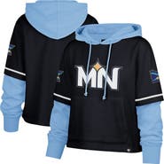 '47 Women's '47  Navy Minnesota Twins City Connect Shortstop Cropped Pullover Hoodie