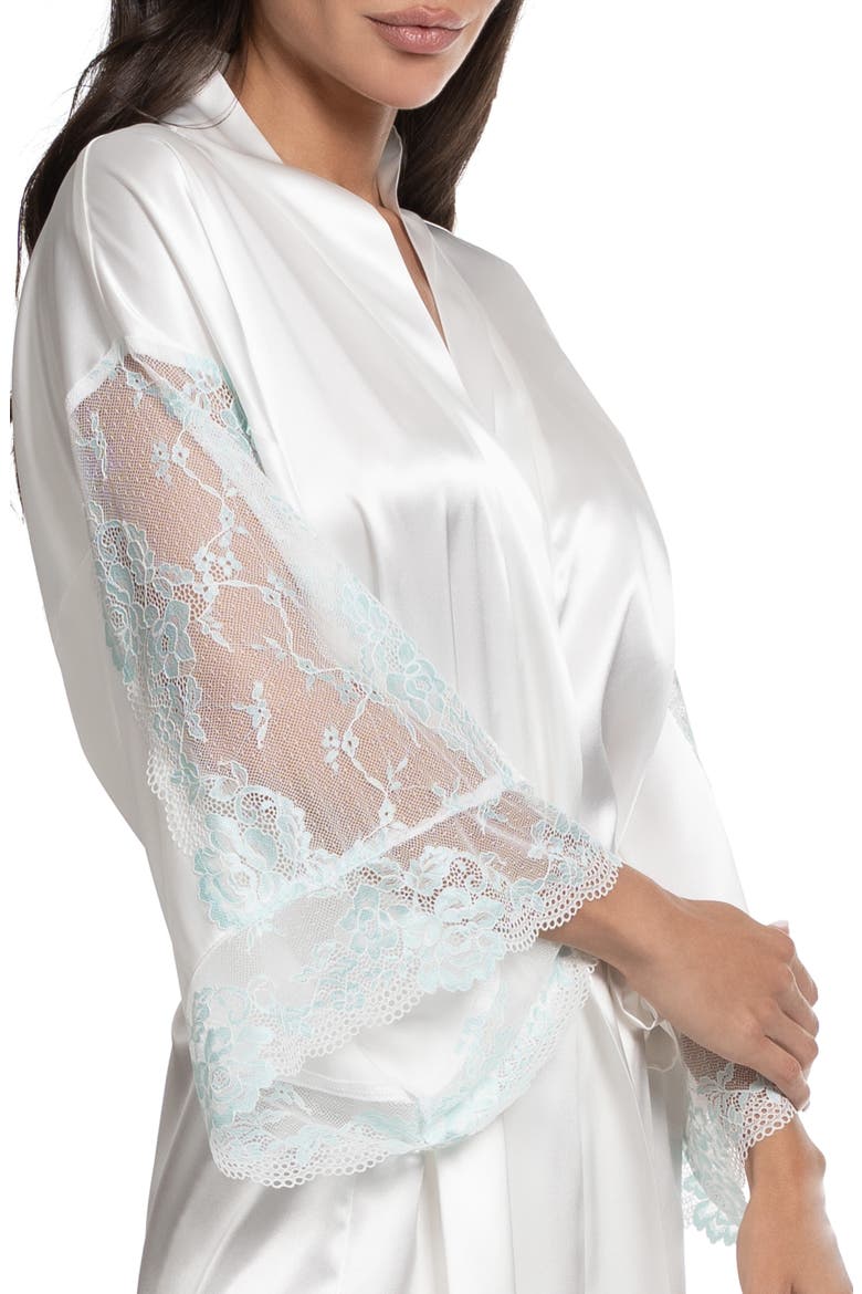 Lillie Lace Trim Satin Wrap, Alternate, color, IVORY