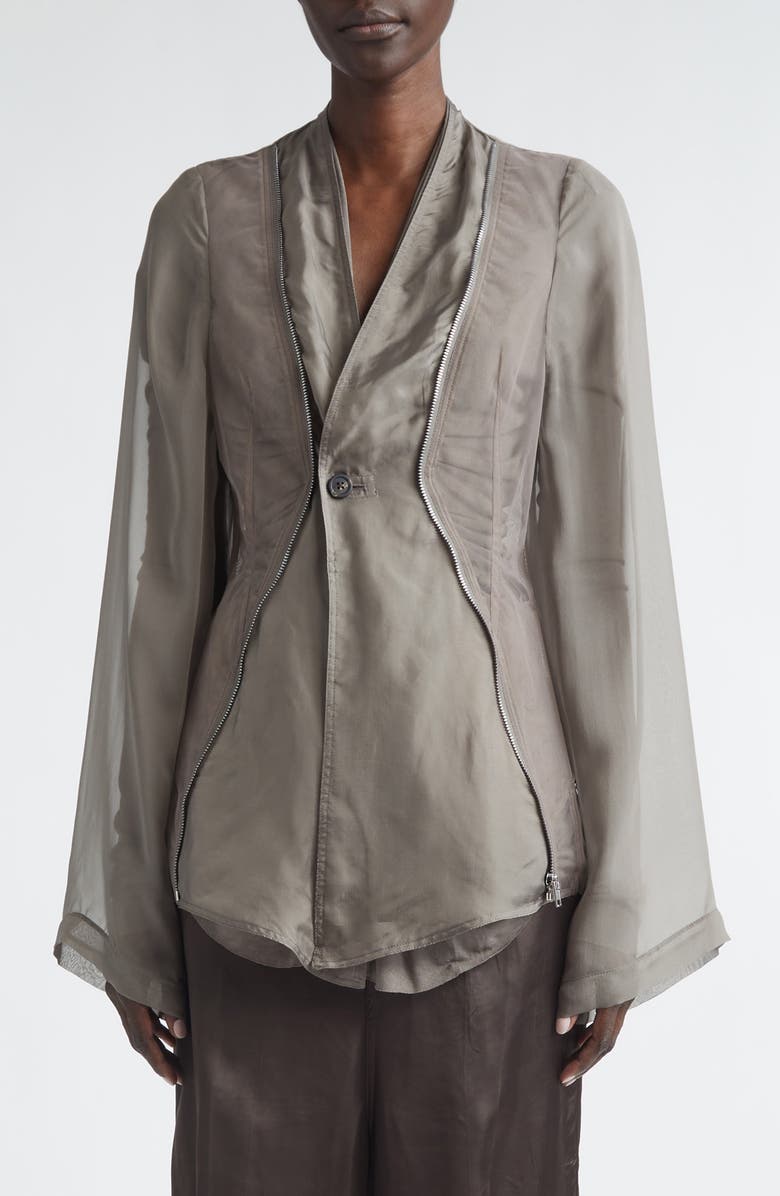 Rick Owens Temple Stag Jacket, Main, color, Dust