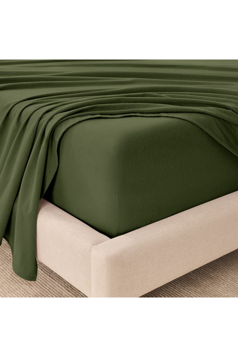 100% Organic Cotton Flannel Sheet Set - Split King, Alternate, color, Cypress