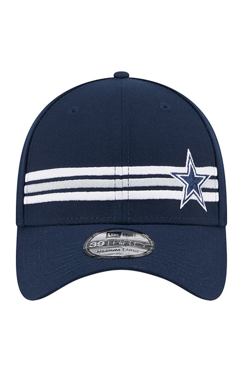 New Era Men's New Era Navy Dallas Cowboys Stripes 39THIRTY Flex Hat, Alternate, color, Navy