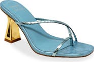 CHASE AND CHLOE Sculpted Strappy Toe Post Sandal