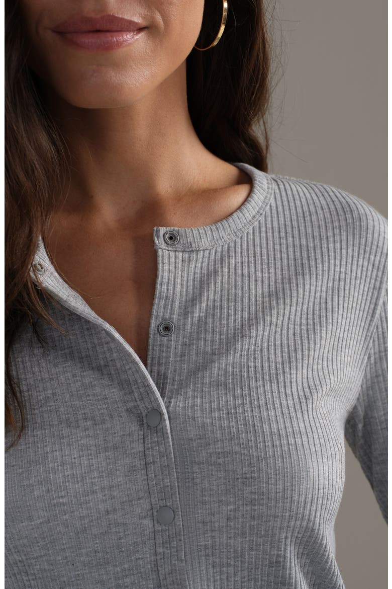 LivLuxe Rib Cardigan, Alternate, color, HEATHER GRAY