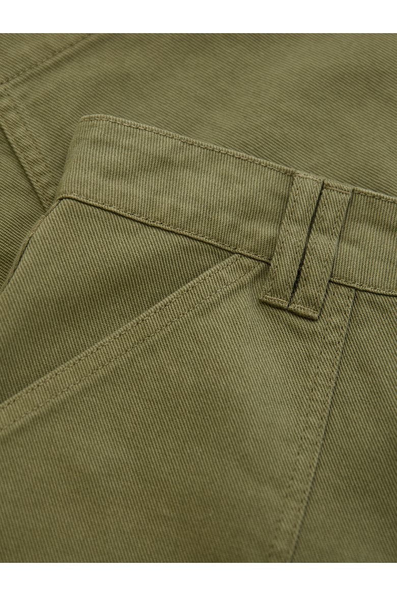 Cotton Twill Midi Skirt, Alternate, color, Dark Olive