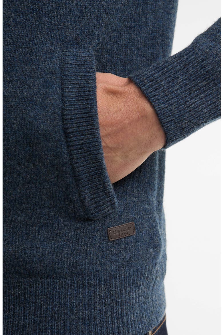 Elbow Patch Wool Cardigan, Alternate, color, DARK INDIGO