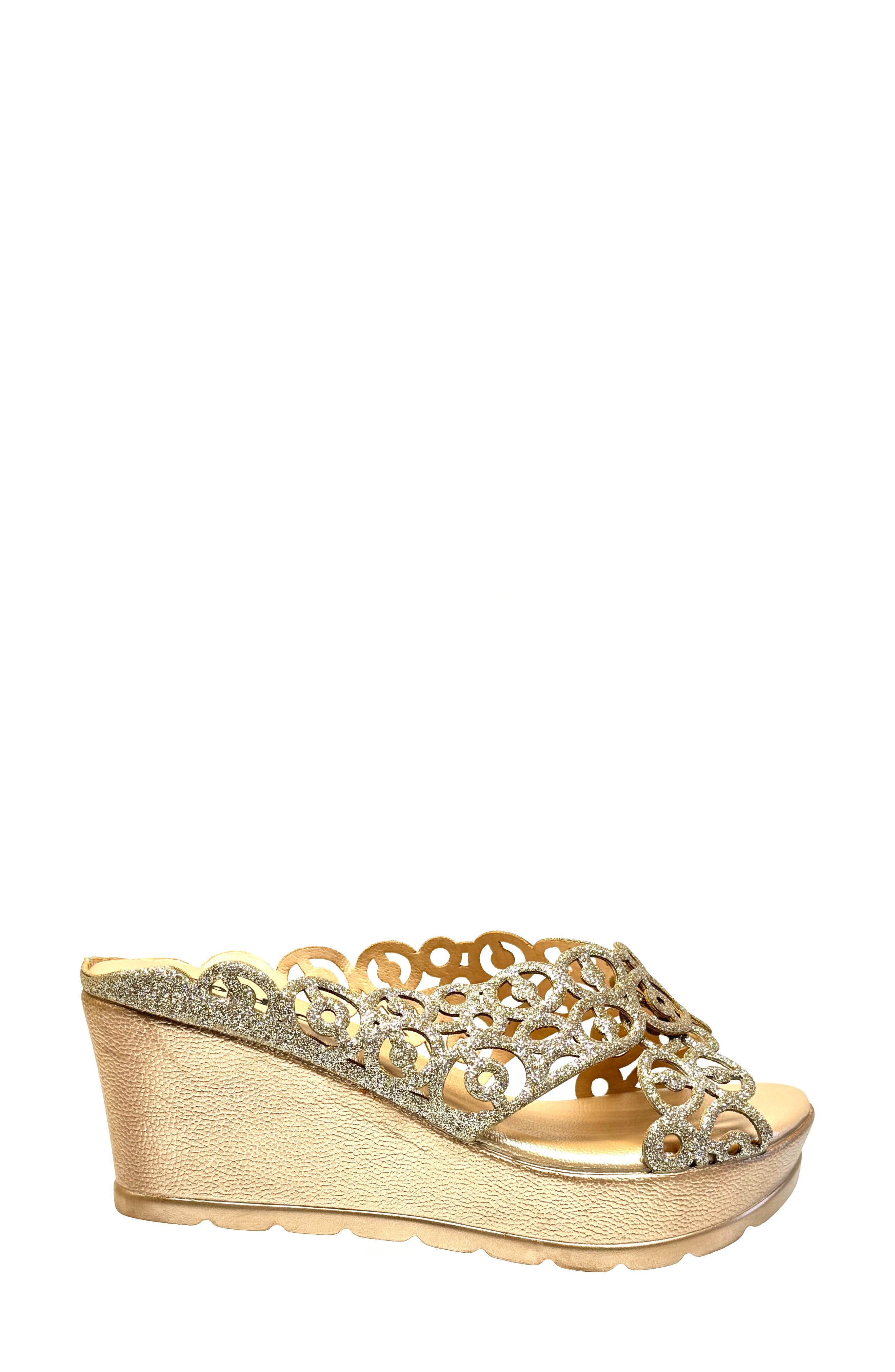 Magic Wedge Sandal, Alternate, color, CHAMPAGNE