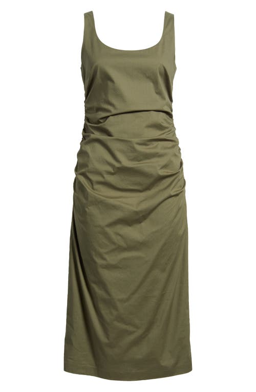 CHARLES HENRY CHARLES HENRY RUCHED TANK MIDI DRESS