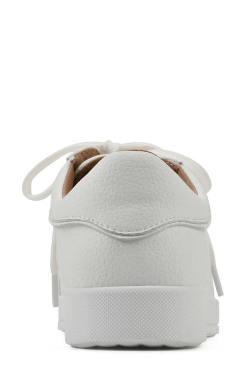 White Mountain Footwear Uniform Sneaker In White Smooth