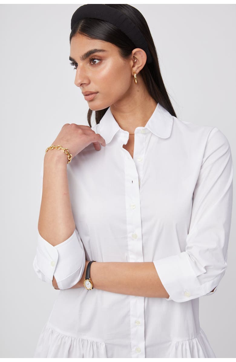 The Shirt by Rochelle Behrens The Drop Waist Shirt Dress, Alternate, color, White