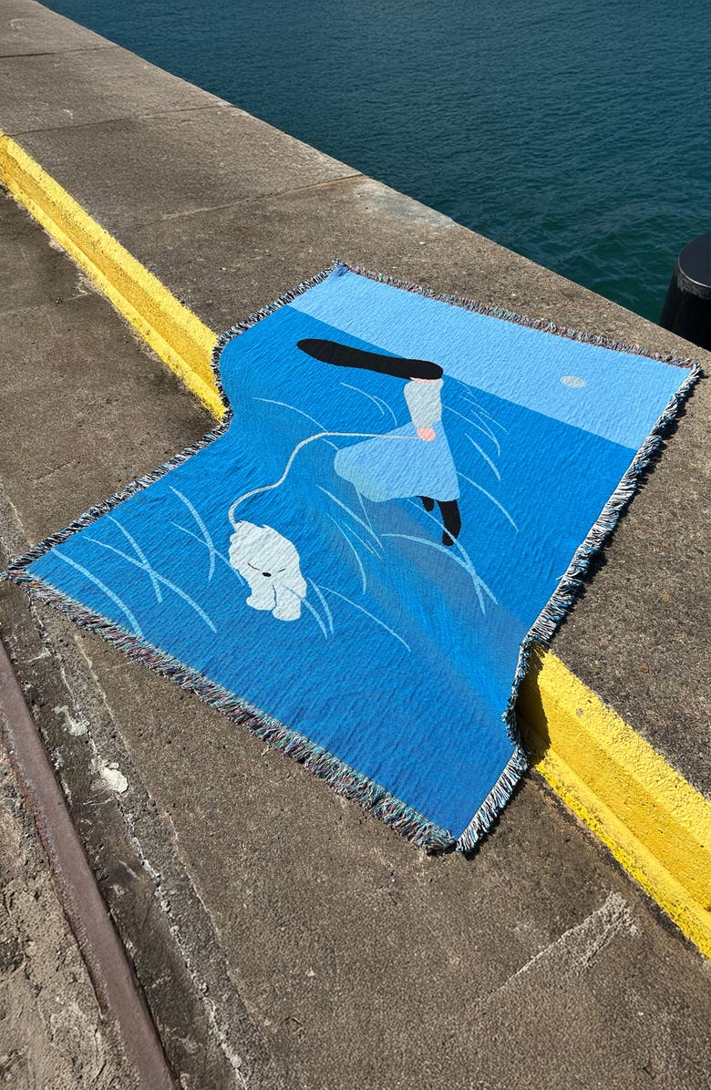 Slowdown Studio Woven Throw Blanket, Alternate, color, Blue Multi