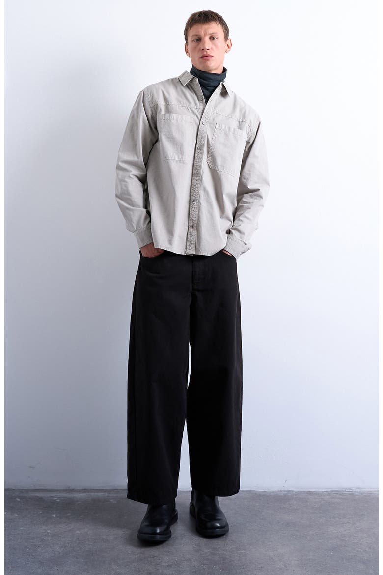 Regular Fit Ripstop Overshirt, Alternate, color, WASHED STONE