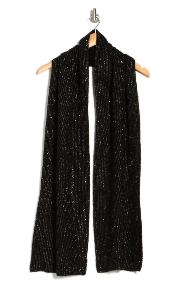 Calvin Klein Metallic Ribbed Scarf, Alternate, color, 