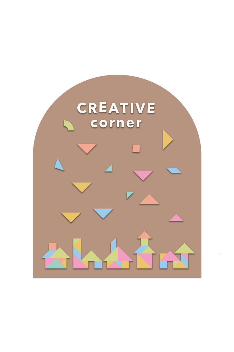 Mini Magic Playwall Arch Magnetic Wall Decal, Main, color, Caramel