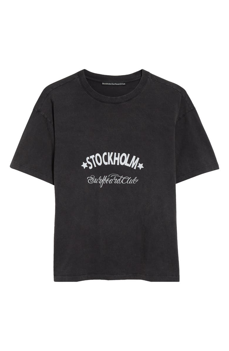 STOCKHOLM SURFBOARD CLUB Boxy Graphic T-Shirt, Alternate, color, Black