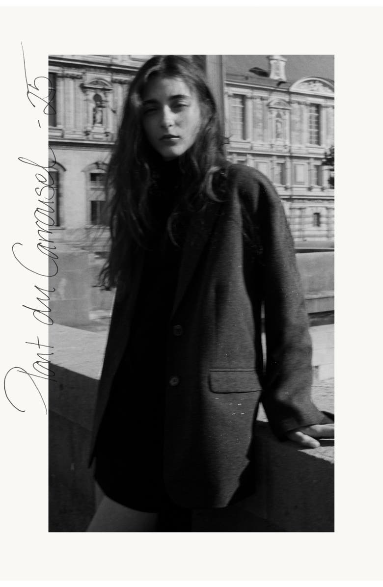 H&M Embellished Blazer, Alternate, color, Dark Gray