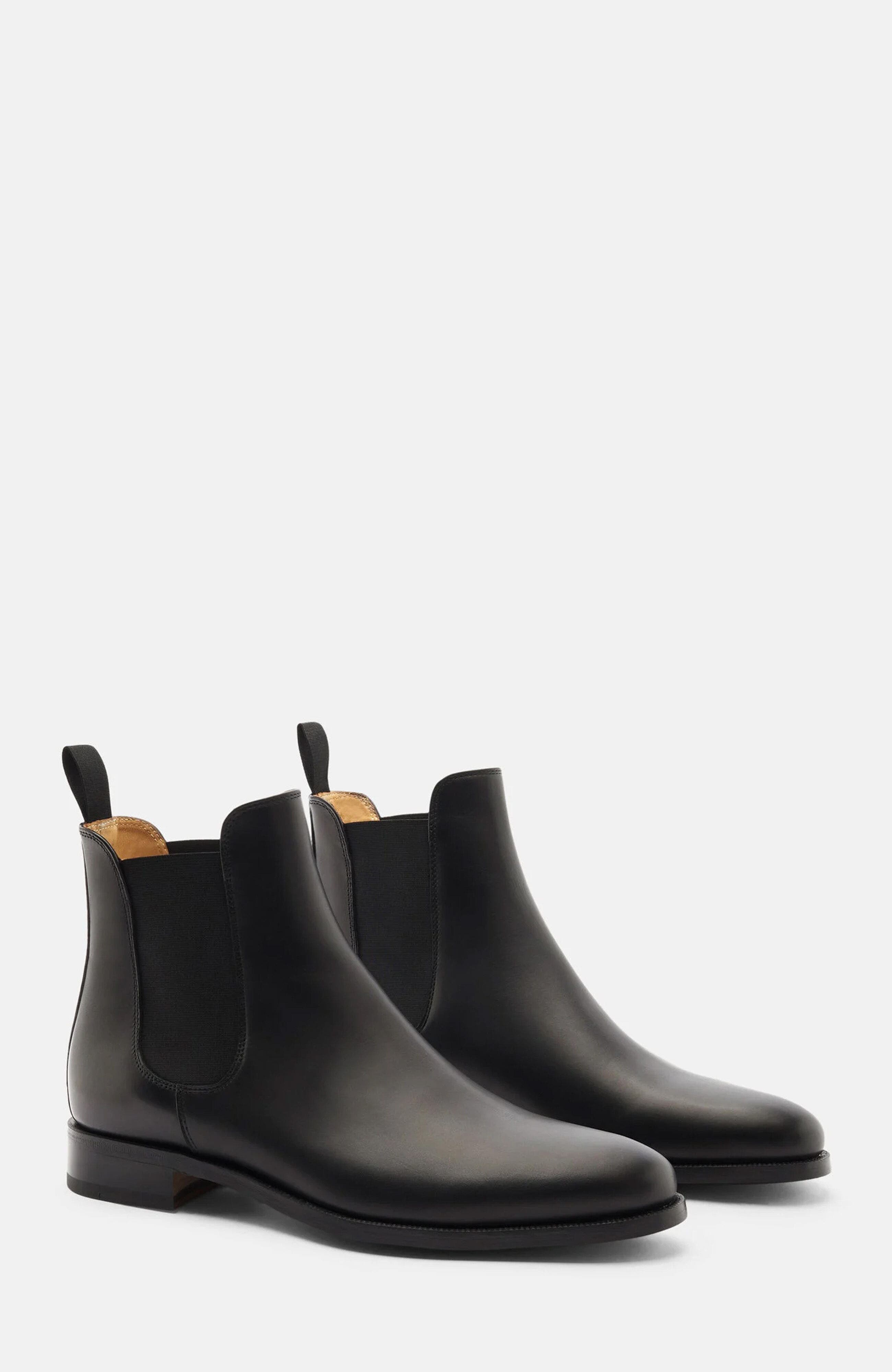 SCAROSSO Giancarlo Chelsea Boots, Main, color, Black Calf