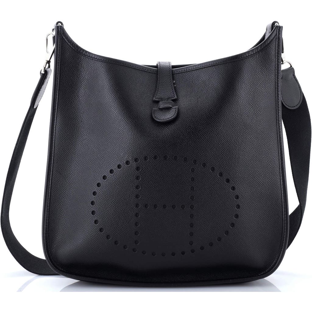 Pre-owned Hermes Hermes Evelyne Bag Gen I Epsom Pm In Black